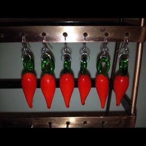 Glass Chili Pepper earrings